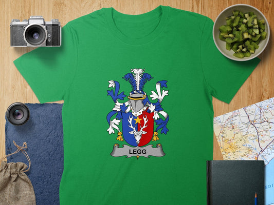 Physical Item S / Irish Green Legg Surname Irish Heraldry Unisex T-Shirt