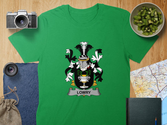 Physical Item S / Irish Green Lowry Surname Irish Heraldry Unisex T-Shirt