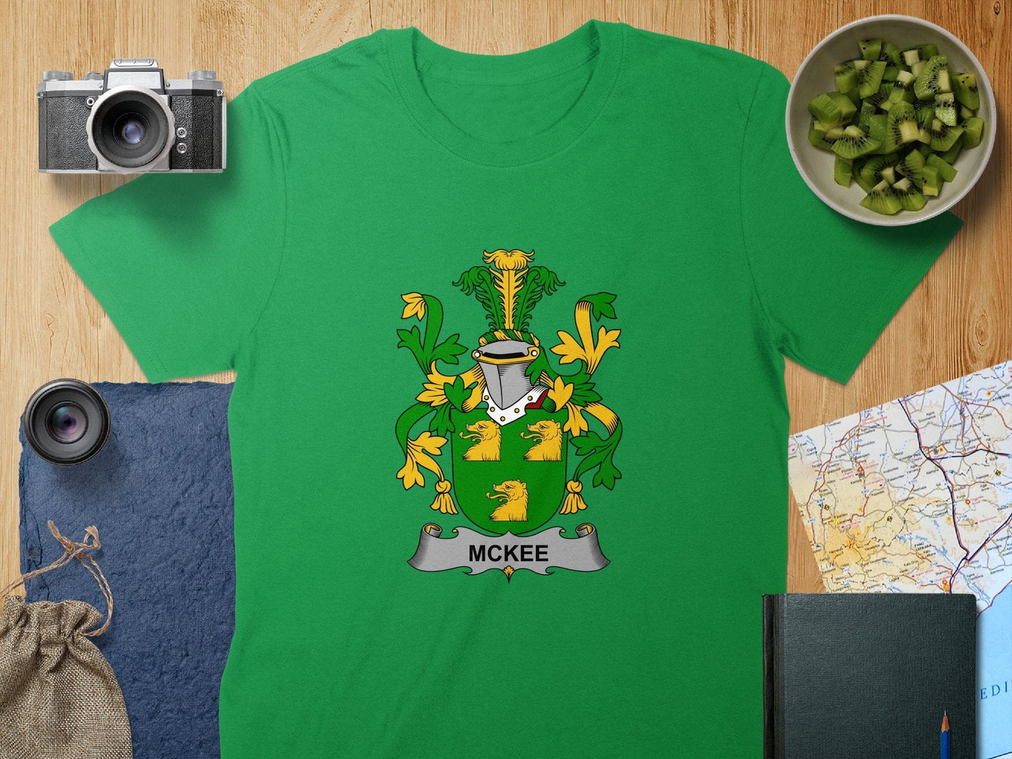 Physical Item S / Irish Green McKee Surname Irish Heraldry Unisex T-Shirt