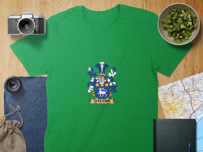 Physical Item S / Irish Green O'Flynn Surname Irish Heraldry Unisex T-Shirt