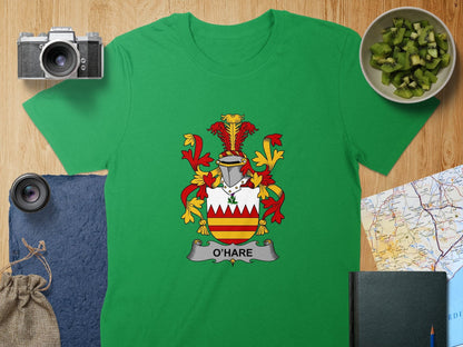 Physical Item S / Irish Green OHare Surname Irish Heraldry Unisex T-Shirt