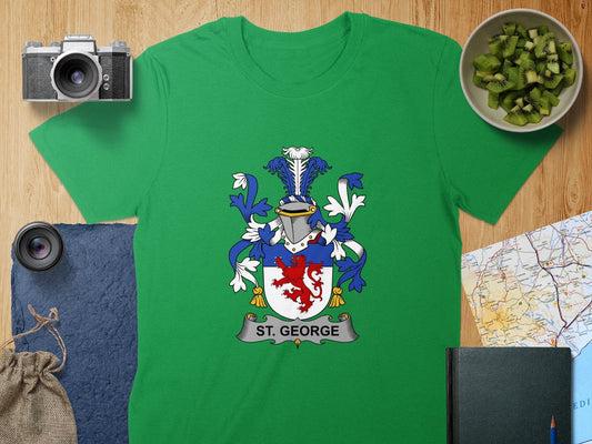 Physical Item S / Irish Green St. George Surname Irish Heraldry Unisex T-Shirt