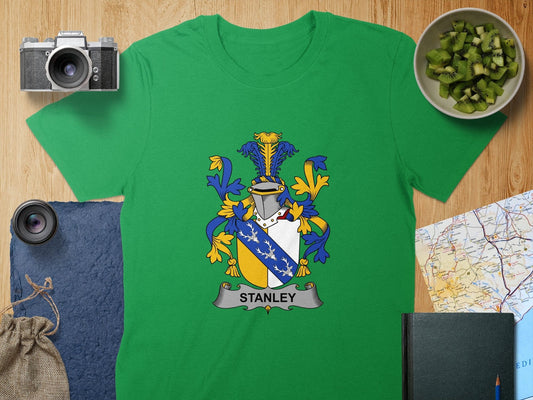 Physical Item S / Irish Green Stanley Surname Irish Heraldry Unisex T-Shirt