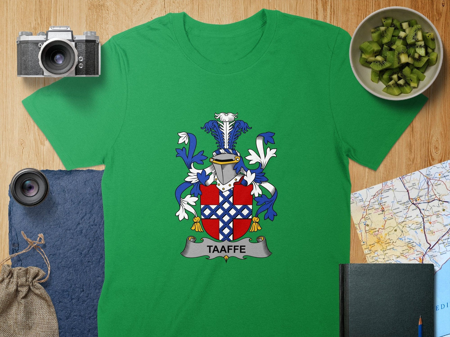 Physical Item S / Irish Green Taaffe Surname Irish Heraldry Unisex T-Shirt