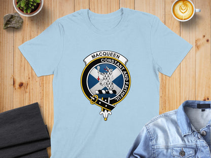 Physical Item S / Light Blue MacQueen Crest Constant and Faithful T-Shirt