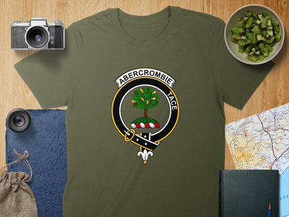 Physical Item S / Military Green Abercrombie Clan Crest Scottish Unisex T-Shirt