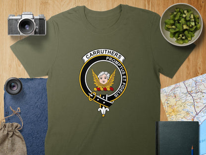 Physical Item S / Military Green Carruthers Clan Crest Scottish Unisex T-Shirt