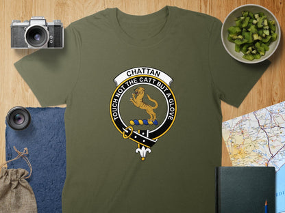 Physical Item S / Military Green Chattan Clan Crest Scottish Unisex T-Shirt