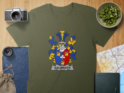 Physical Item S / Military Green Galbraith Surname Irish Heraldry Unisex T-Shirt