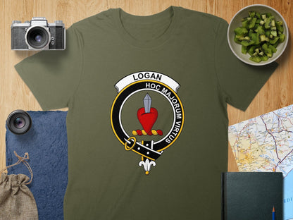 Physical Item S / Military Green Logan Clan Crest Scottish Unisex T-Shirt