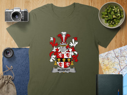 Physical Item S / Military Green Murphy Surname Irish Heraldry Unisex T-Shirt