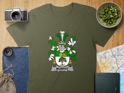 Physical Item S / Military Green Murphy Surname Irish Heraldry Unisex T-Shirt