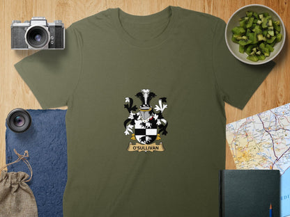 Physical Item S / Military Green O'Sullivan Surname Irish Heraldry Unisex T-Shirt