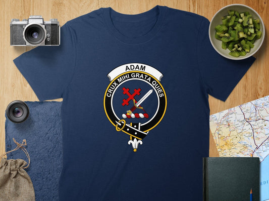 Physical Item S / Navy Adam Clan Crest Scottish Unisex T-Shirt