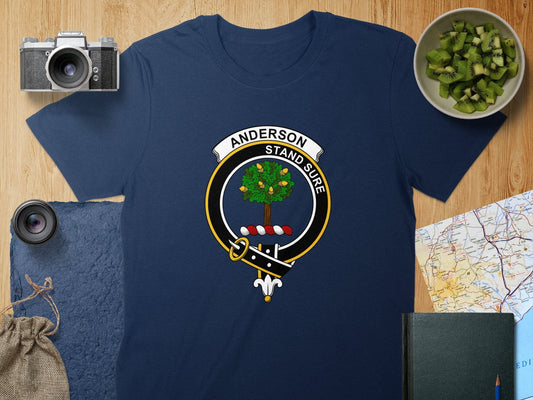 Physical Item S / Navy Anderson Clan Crest Scottish Unisex T-Shirt