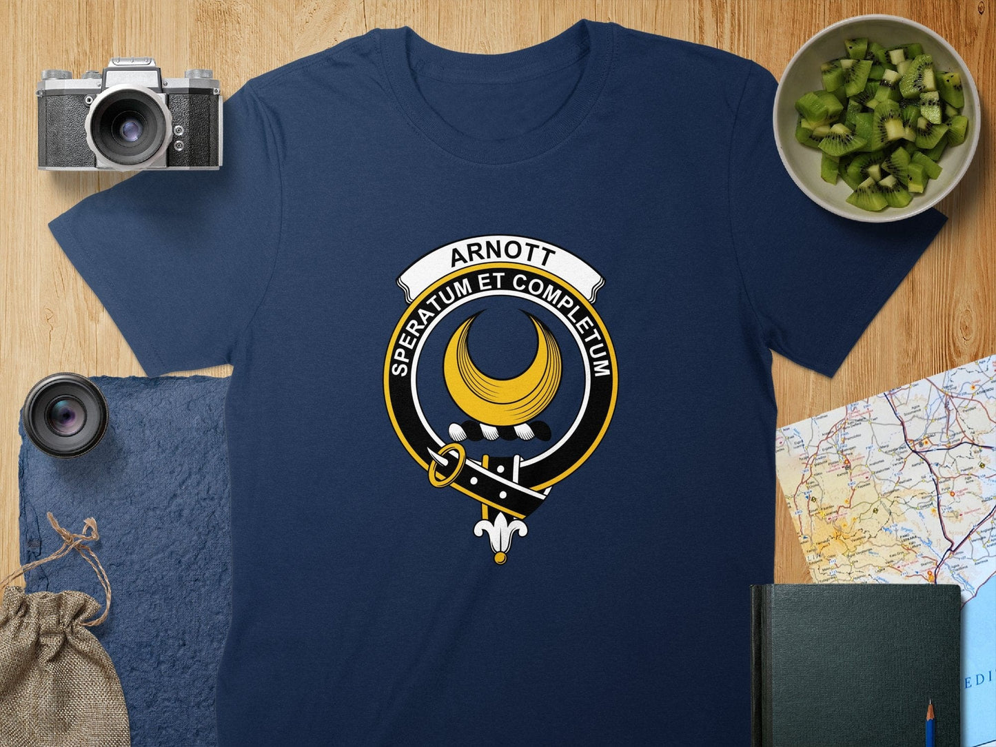 Physical Item S / Navy Arnott Clan Crest Scottish Unisex T-Shirt