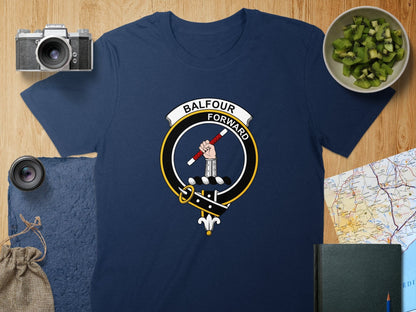 Physical Item S / Navy Balfour Clan Crest Scottish Unisex T-Shirt