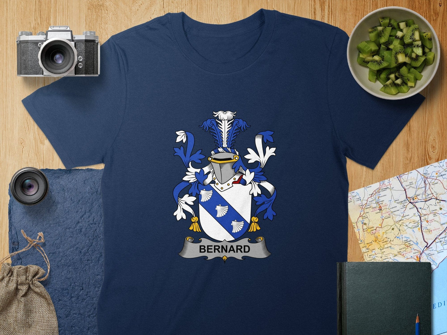 Physical Item S / Navy Bernard Surname Irish Heraldry Unisex T-Shirt