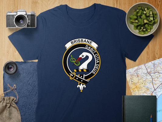 Physical Item S / Navy Brisbane Clan Crest Scottish Unisex T-Shirt