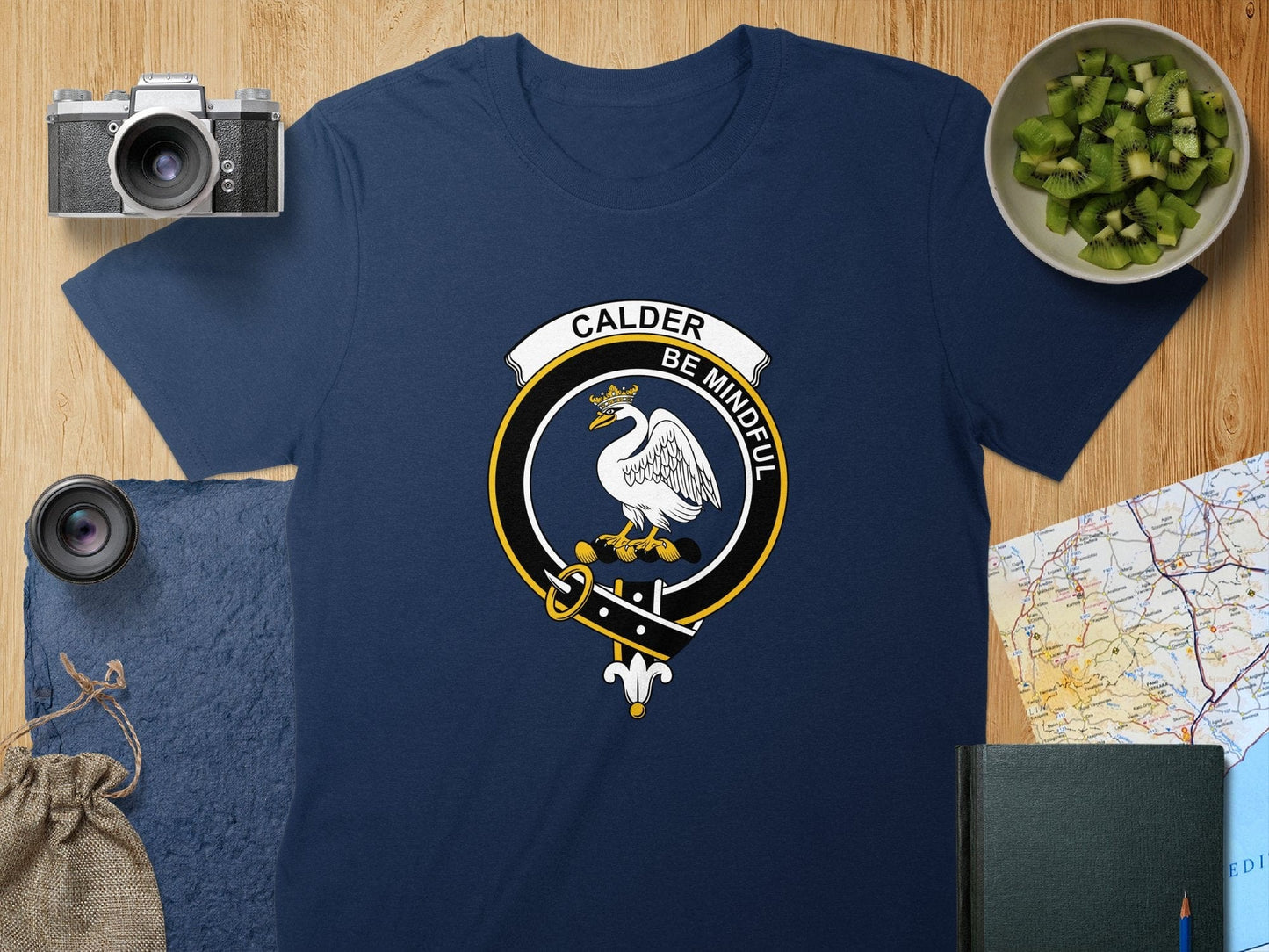 Physical Item S / Navy Calder Clan Crest Scottish Unisex T-Shirt