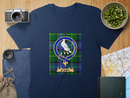 Physical Item S / Navy Cant Clan Scottish Tartan Crest Unisex T-Shirt