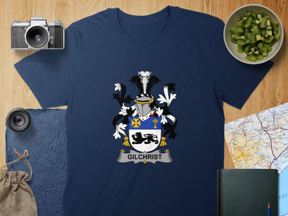 Physical Item S / Navy Gilchrist Surname Irish Heraldry Unisex T-Shirt