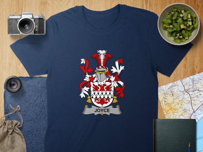 Physical Item S / Navy Joyce Surname Irish Heraldry Unisex T-Shirt