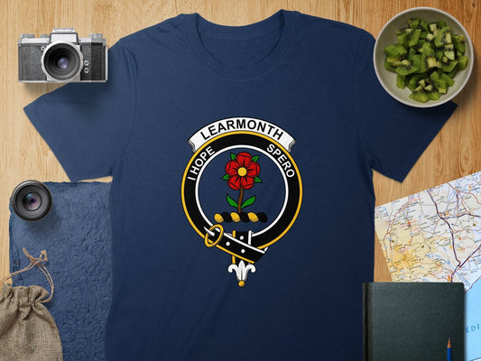 Physical Item S / Navy Learmonth Clan Crest Scottish Unisex T-Shirt