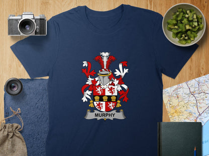 Physical Item S / Navy Murphy Surname Irish Heraldry Unisex T-Shirt