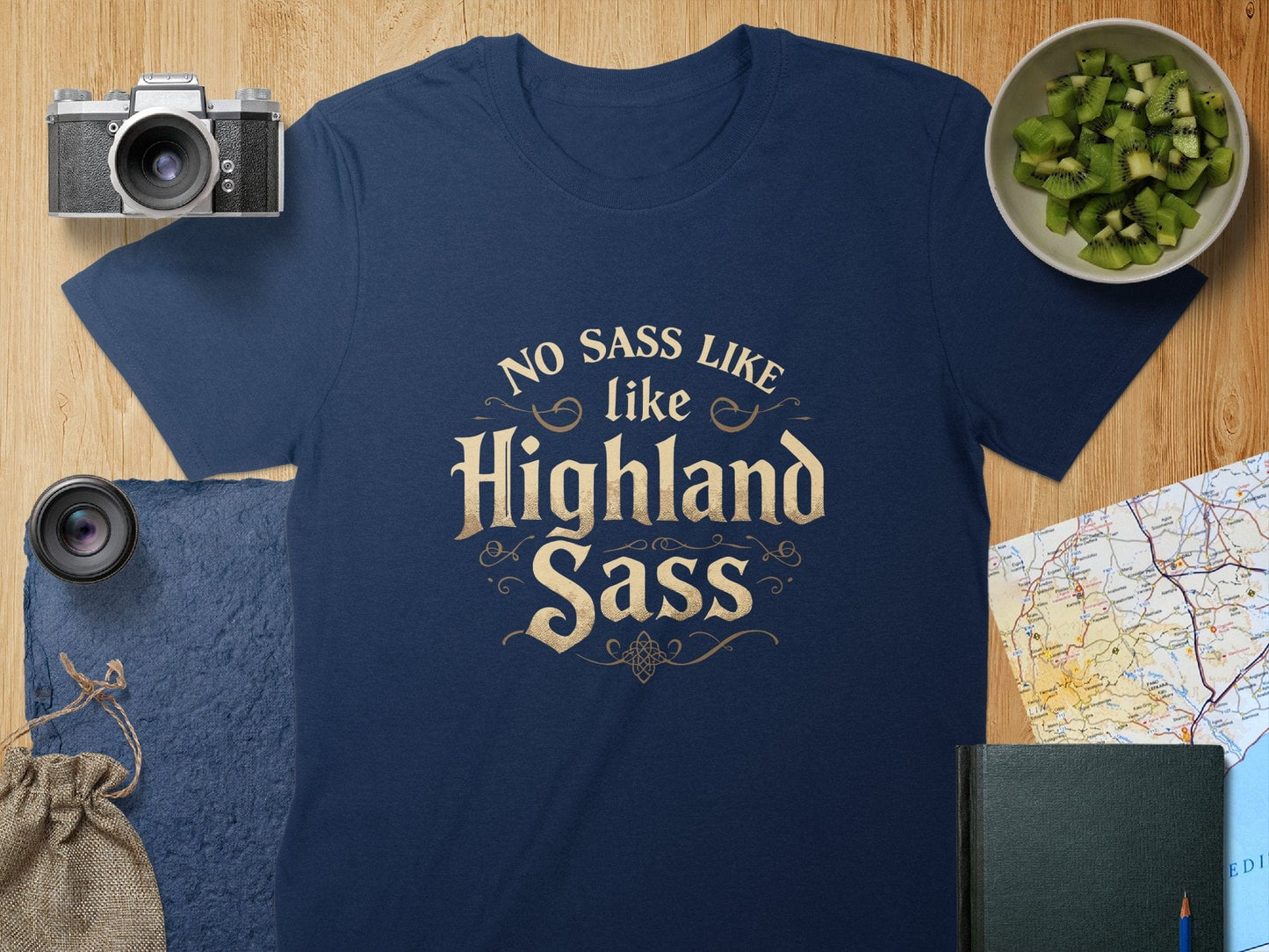 Physical Item S / Navy No Sass Like Highland Sass Graphic T-Shirts