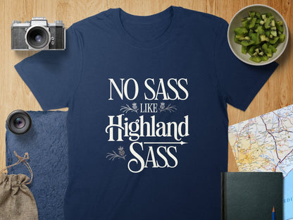 Physical Item S / Navy No Sass Like Highland Sass Statement T-Shirt