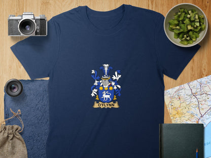 Physical Item S / Navy O'Flynn Surname Irish Heraldry Unisex T-Shirt