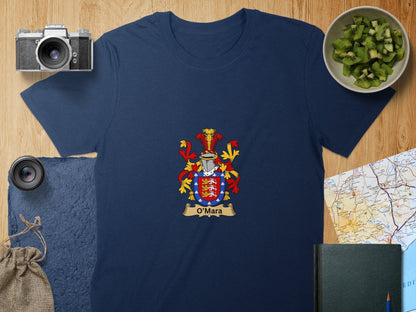 Physical Item S / Navy O'Mara Surname Irish Heraldry Unisex T-Shirt