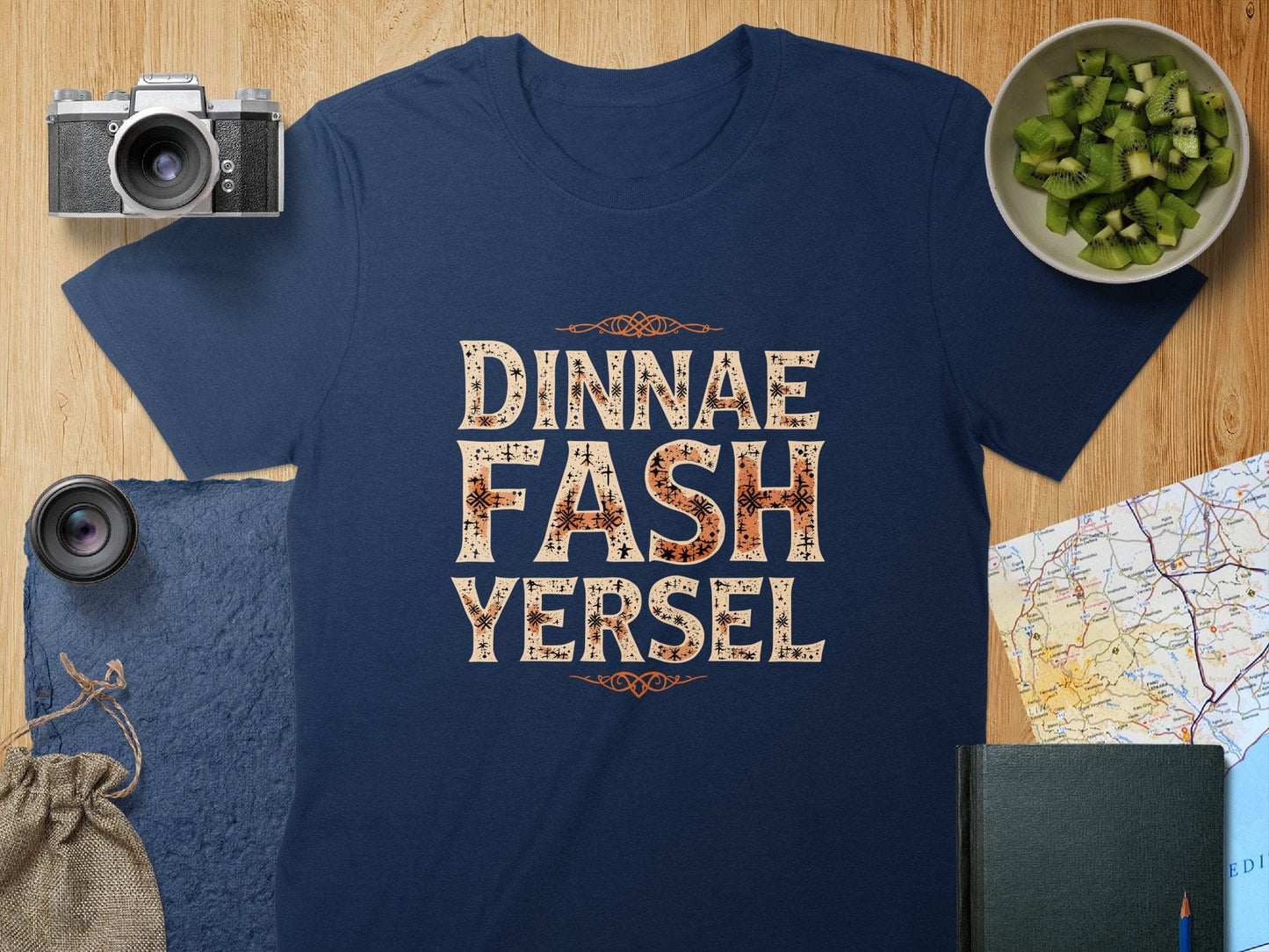 Physical Item S / Navy Scottish Humor Graphic Dinnae Fash Yersel T-Shirts