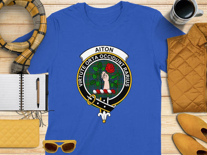 Physical Item S / Royal Aiton Clan Scottish Tartan Crest T-Shirt