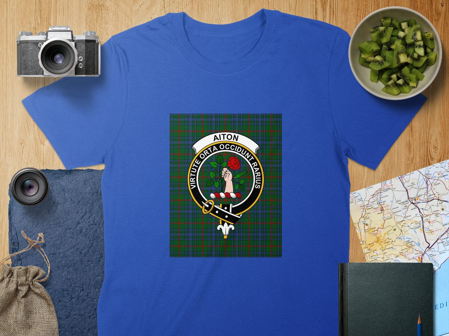 Physical Item S / Royal Aiton Clan Scottish Tartan Crest Unisex T-Shirt