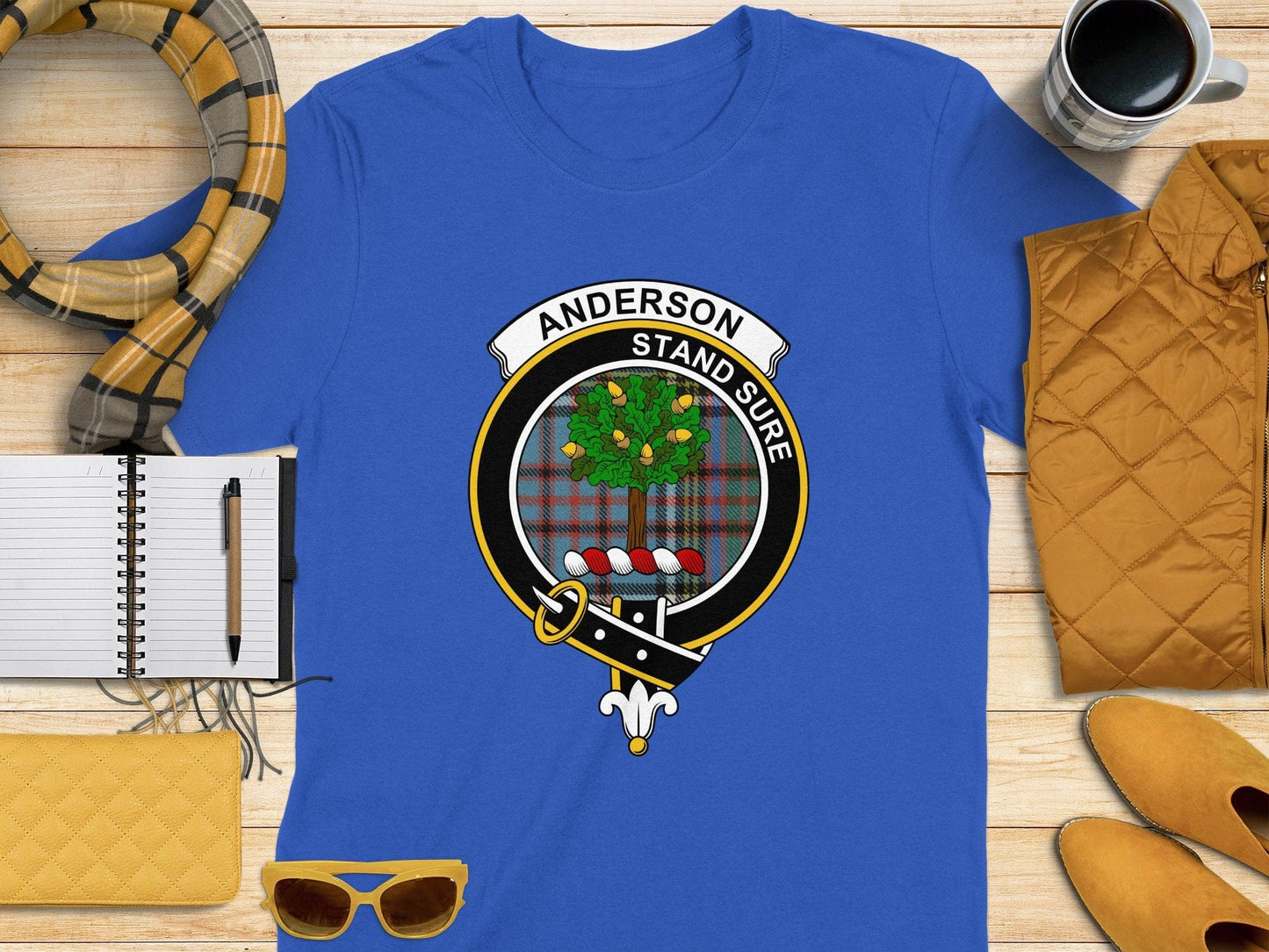 Physical Item S / Royal Anderson Clan Scottish Tartan Crest T-Shirt