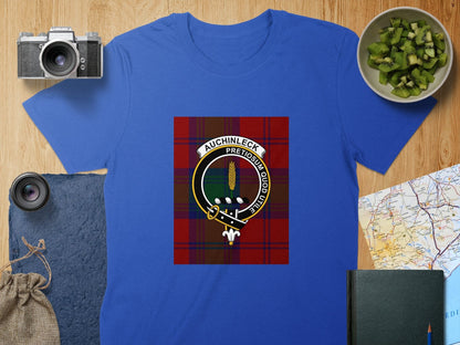 Physical Item S / Royal Auchinleck Clan Scottish Tartan Crest Unisex T-Shirt