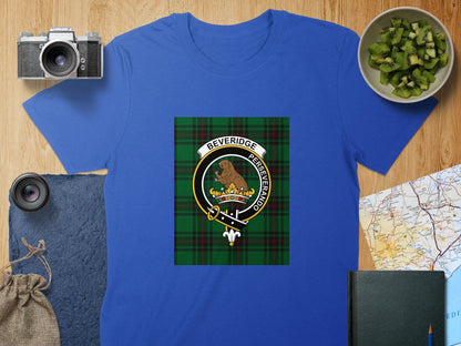 Physical Item S / Royal Beveridge Clan Scottish Tartan Crest Unisex T-Shirt