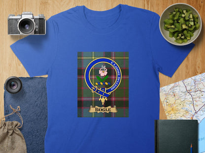 Physical Item S / Royal Bogle Clan Scottish Tartan Crest Unisex T-Shirt