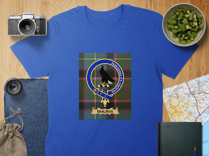 Physical Item S / Royal Bolton Clan Scottish Tartan Crest Unisex T-Shirt