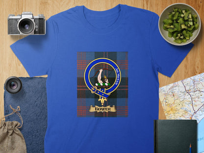 Physical Item S / Royal Bower Clan Scottish Tartan Crest Unisex T-Shirt