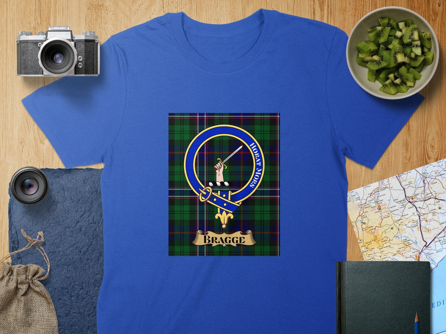 Physical Item S / Royal Bragge Clan Scottish Tartan Crest Unisex T-Shirt