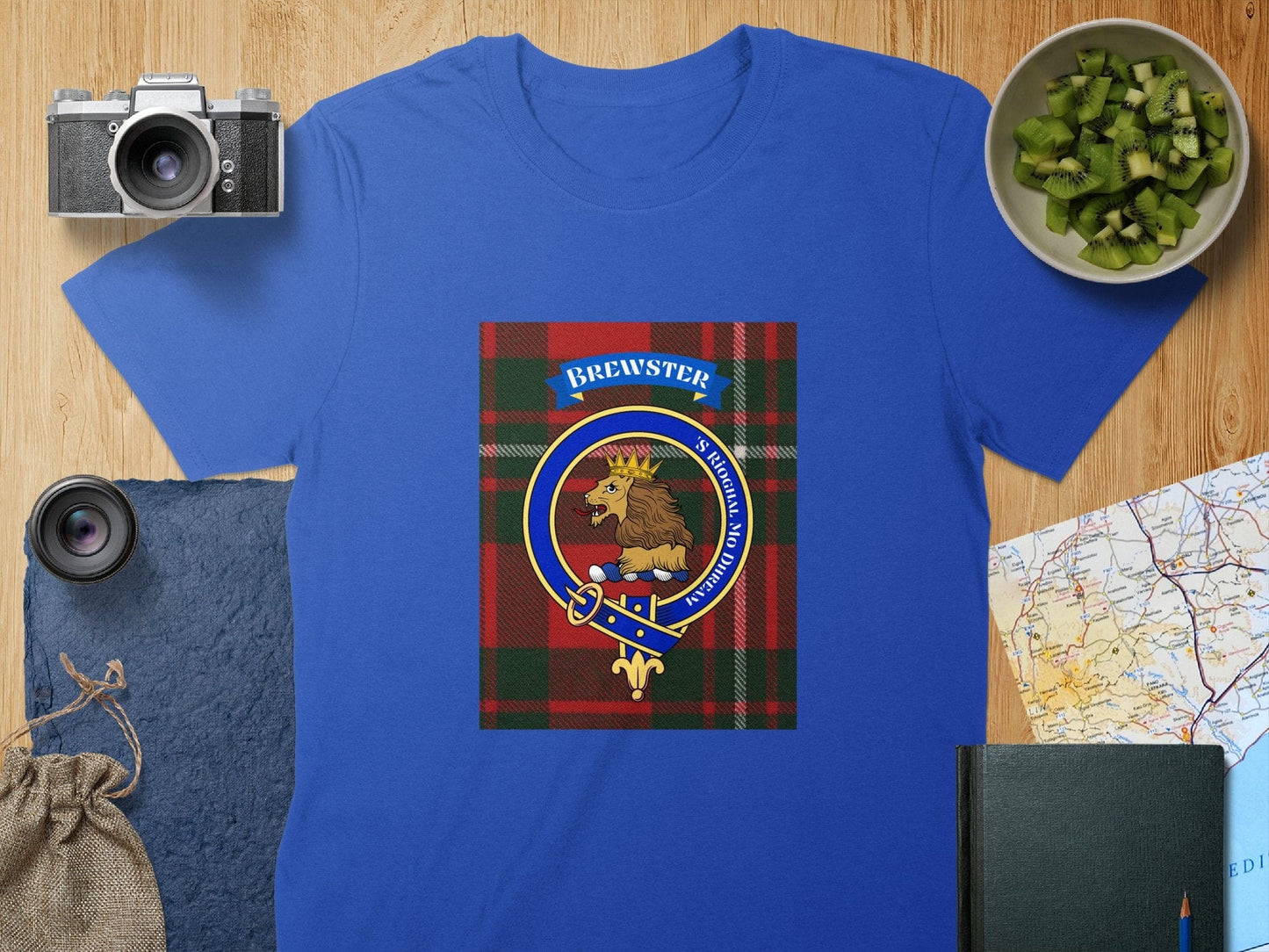 Physical Item S / Royal Brewster Clan Scottish Tartan Crest Unisex T-Shirt