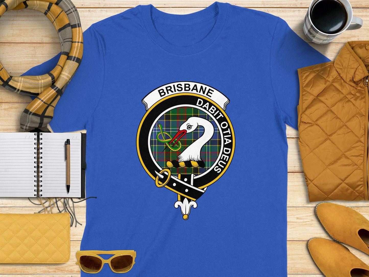 Physical Item S / Royal Brisbane Clan Scottish Tartan Crest T-Shirt