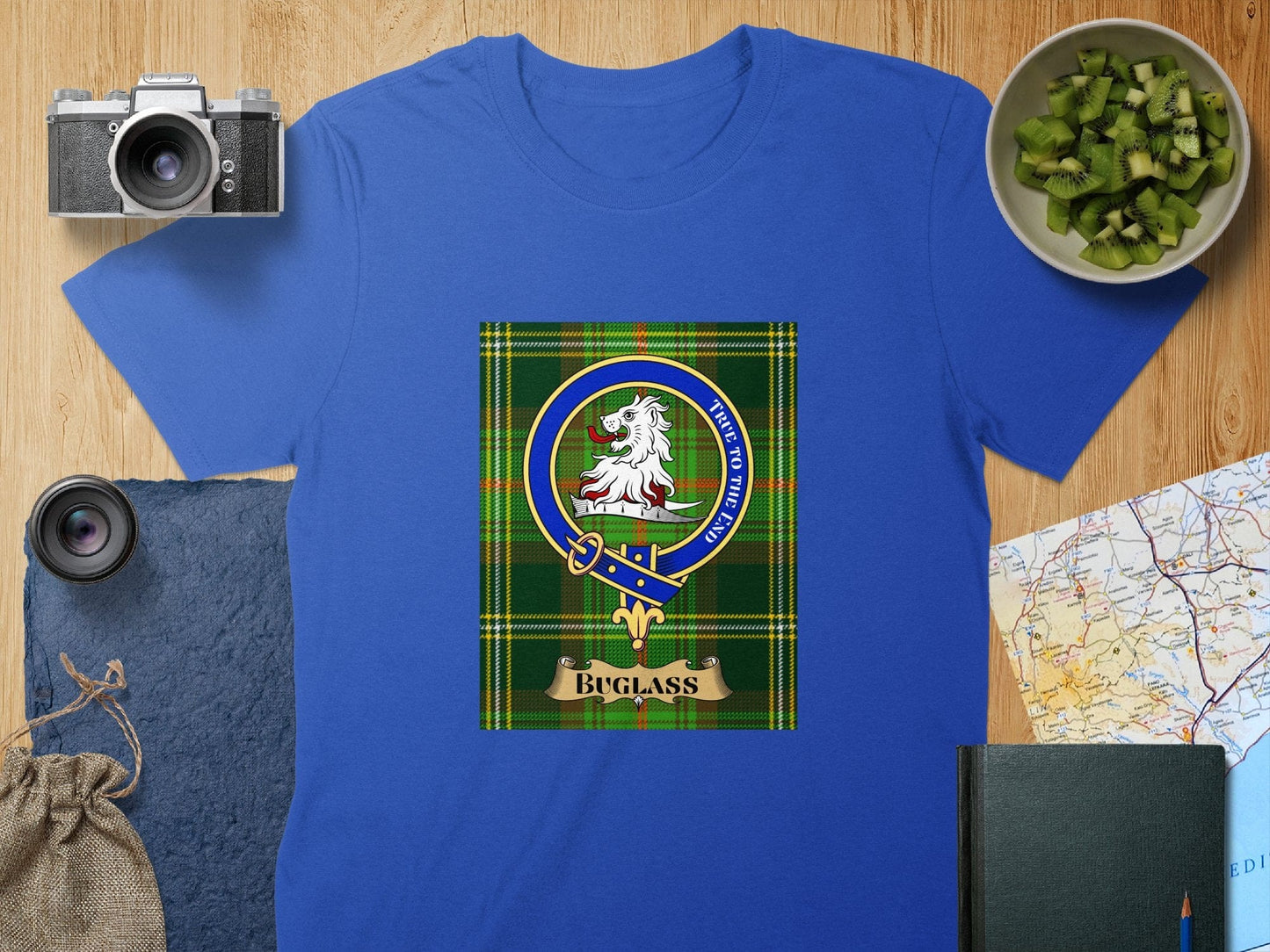 Physical Item S / Royal Buglass Clan Scottish Tartan Crest Unisex T-Shirt