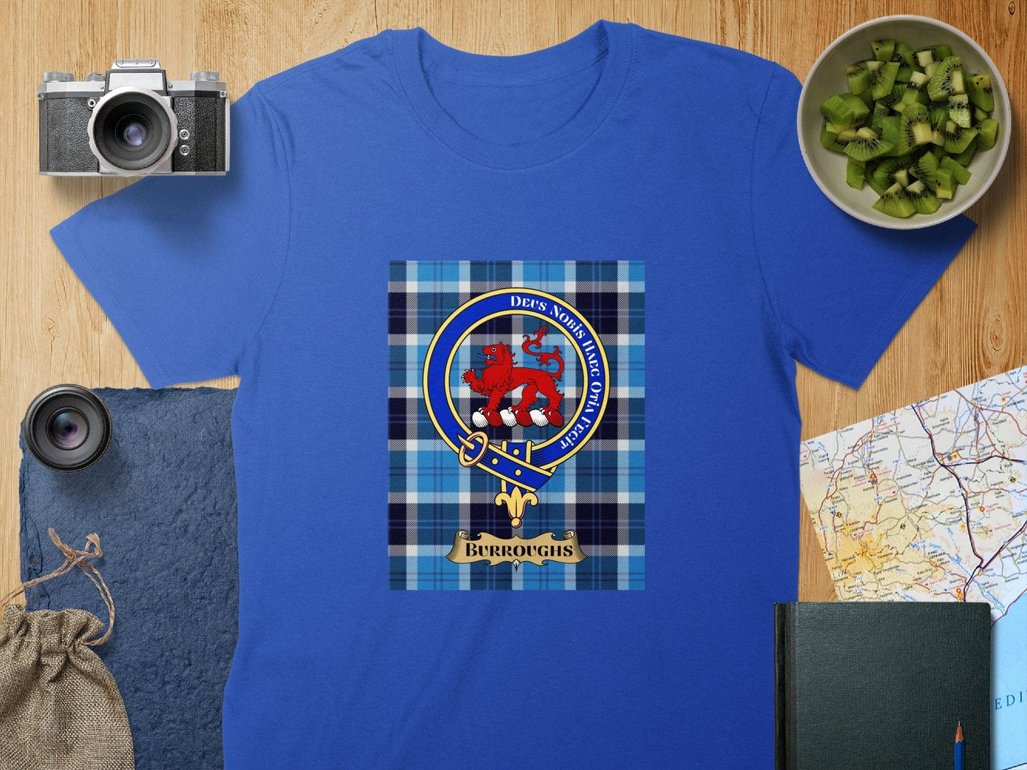 Physical Item S / Royal Burroughs Clan Scottish Tartan Crest Unisex T-Shirt