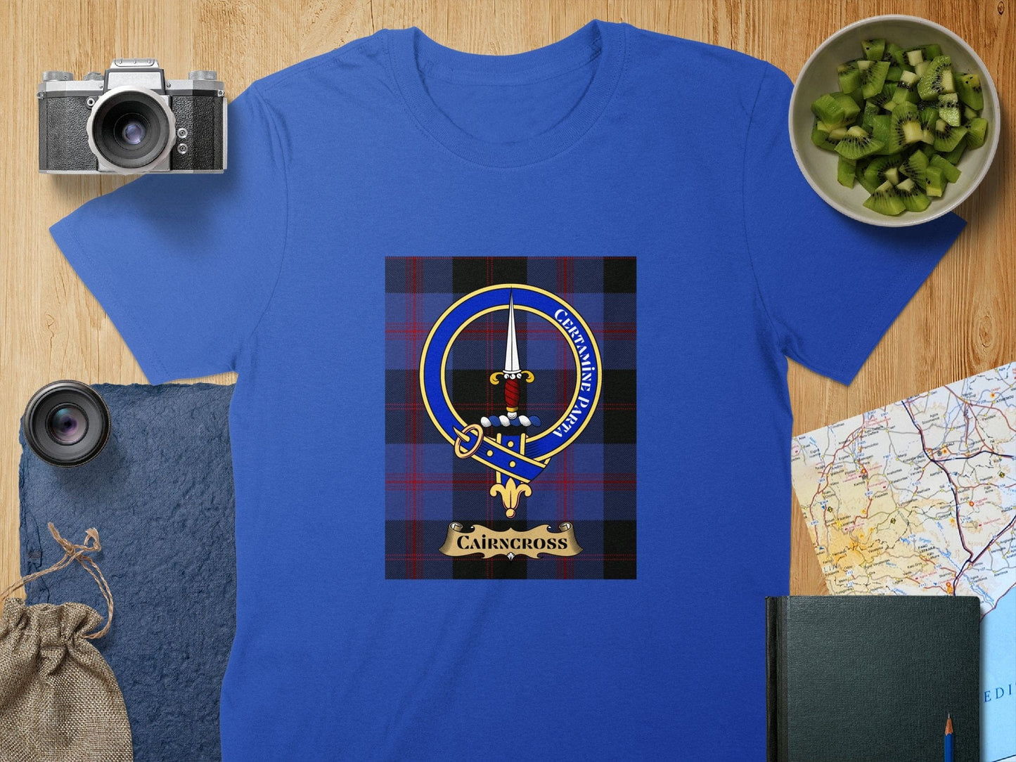 Physical Item S / Royal Cairncross Clan Scottish Tartan Crest Unisex T-Shirt