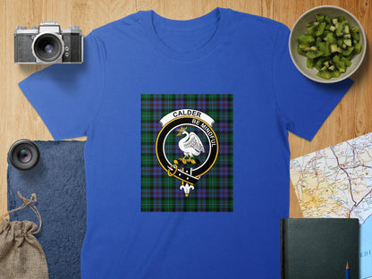 Physical Item S / Royal Calder Clan Scottish Tartan Crest Unisex T-Shirt