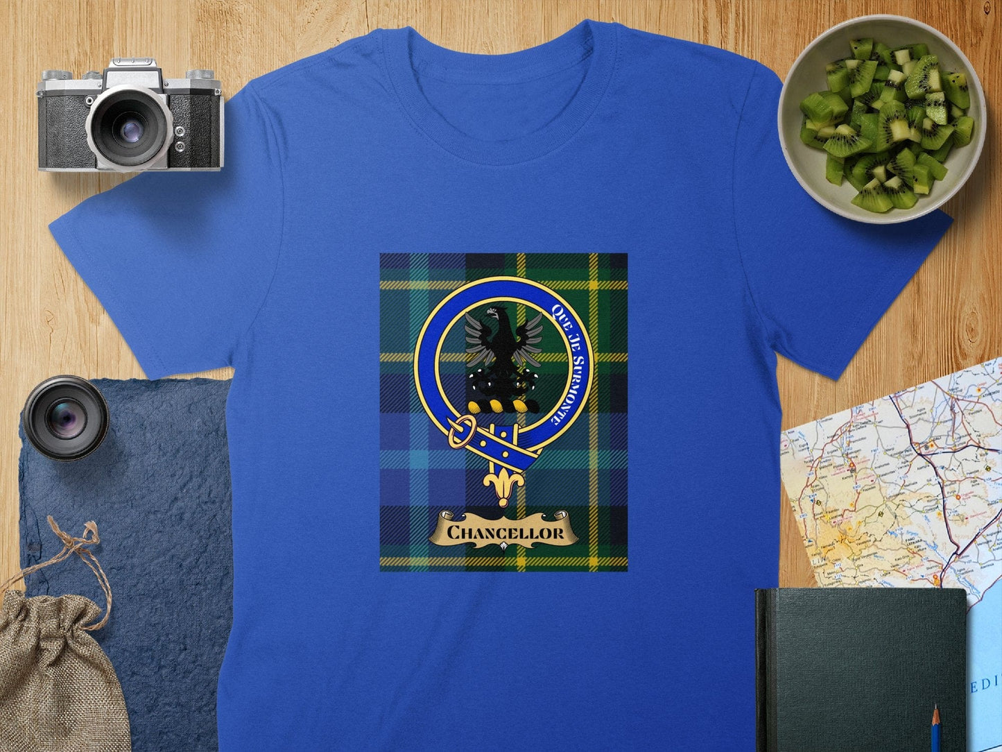 Physical Item S / Royal Chancellor Clan Scottish Tartan Crest Unisex T-Shirt